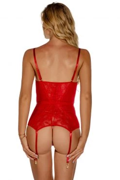 3WISHES Ruby Red Garter Bustier -Garter Lingerie Shop unnamed file 1052