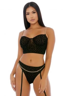 Forplay Chain Me Up Bustier Set -Garter Lingerie Shop unnamed file 145