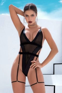Mapalé Black Striped High Hip Teddy
