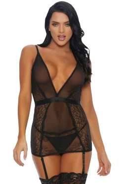 Forplay A Sheer Thing Chemise -Garter Lingerie Shop unnamed file 1588