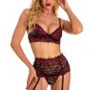 3WISHES Scalloped Lace Bra Set