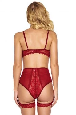 3WISHES Fine Feather Mesh Bra Set -Garter Lingerie Shop unnamed file 191