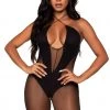 Leg Avenue Sheer And Opaque Patterned Bodystocking
