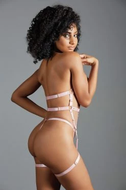 Allure Pink Claire Strappy Garter Bustier -Garter Lingerie Shop unnamed file 2070
