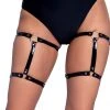 Leg Avenue Dual Strap Vinyl Leg Garters