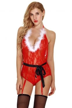 3WISHES Holiday Hottie Teddy -Garter Lingerie Shop unnamed file 2429