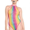Leg Avenue Rainbow Striped Bodysuit