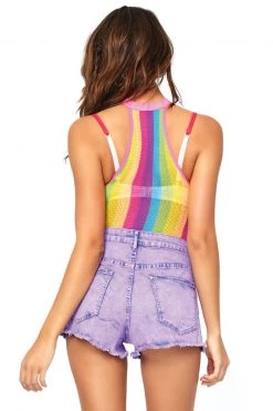 Leg Avenue Rainbow Striped Bodysuit -Garter Lingerie Shop unnamed file 3002