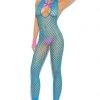 Elegant Moments Neon Blue Pothole Bodystocking -Garter Lingerie Shop unnamed file 3034