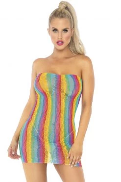 Leg Avenue Rainbow Leopard Tube Dress