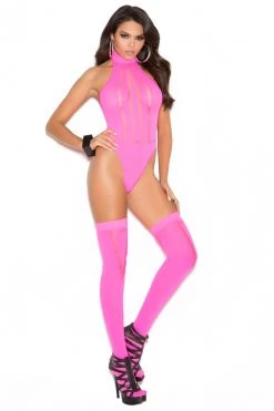 Elegant Moments Pink Opaque Teddy And Stockings