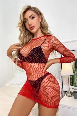 3WISHES Simply Seamless Fishnet Chemise