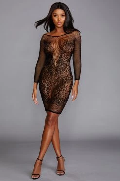 Dreamgirl Seamless Net And Lace Chemise -Garter Lingerie Shop unnamed file 3169