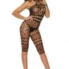 Elegant Moments Crochet Fishnet Cropped Bodysuit -Garter Lingerie Shop unnamed file 3192