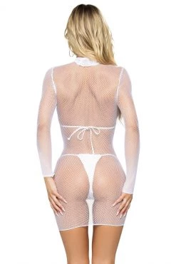 Leg Avenue High Neck Net Chemise -Garter Lingerie Shop unnamed file 3227
