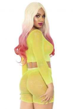 Leg Avenue Rhinestone Fishnet Top And Bike Shorts -Garter Lingerie Shop unnamed file 3264