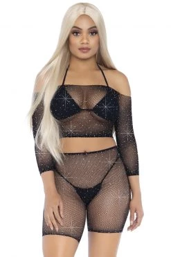 Leg Avenue Rhinestone Fishnet Top And Bike Shorts -Garter Lingerie Shop unnamed file 3265