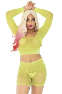 Leg Avenue Rhinestone Fishnet Top And Bike Shorts -Garter Lingerie Shop unnamed file 3266