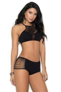 Elegant Moments Black Seamless Bralette Set