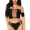 Leg Avenue Opaque Crop Top And Thong -Garter Lingerie Shop unnamed file 3426