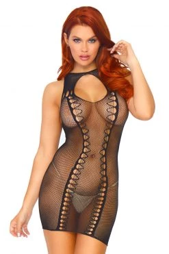 Leg Avenue Net Keyhole Chemise -Garter Lingerie Shop unnamed file 3599