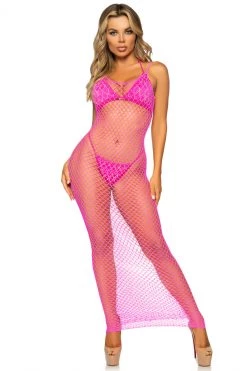 Leg Avenue Long Fence Net Gown -Garter Lingerie Shop unnamed file 361