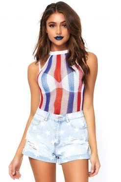 Leg Avenue Net Striped Bodysuit -Garter Lingerie Shop unnamed file 3619