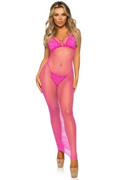 Leg Avenue Long Fence Net Gown -Garter Lingerie Shop unnamed file 362