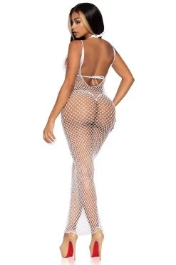 Leg Avenue Long Fence Net Gown -Garter Lingerie Shop unnamed file 371