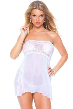 3WISHES White Sheer Fantasy Lingerie