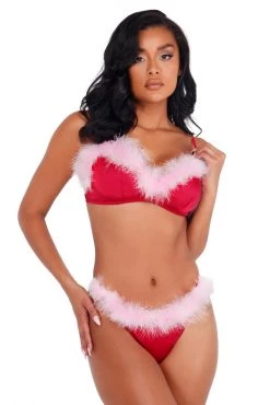 Roma Costume Satin And Marabou Bra Set -Garter Lingerie Shop unnamed file 3933