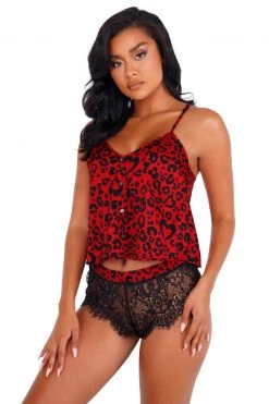 Roma Costume Heart Shaped Leopard Pajama Set -Garter Lingerie Shop unnamed file 4038