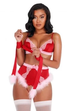 Roma Costume Lace And Satin Marabou Bra Set -Garter Lingerie Shop unnamed file 4045