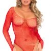 Leg Avenue Rhinestone Fishnet Bodysuit -Garter Lingerie Shop unnamed file 414