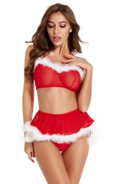 3WISHES Santa's Helper Bra And Skirt Set -Garter Lingerie Shop unnamed file 4150