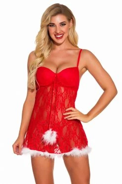 3WISHES Santa's Favorite Babydoll -Garter Lingerie Shop unnamed file 4215