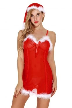 3WISHES Holiday Chemise Set -Garter Lingerie Shop unnamed file 4220
