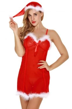 3WISHES Holiday Chemise Set -Garter Lingerie Shop unnamed file 4221