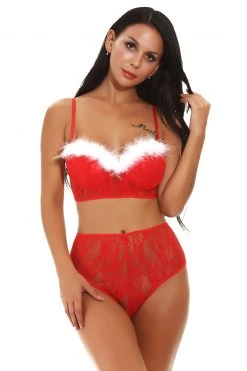 3WISHES Claus' Cutie Bra Set -Garter Lingerie Shop unnamed file 4284