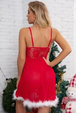 3WISHES Santa's Little Helper Babydoll -Garter Lingerie Shop unnamed file 4304