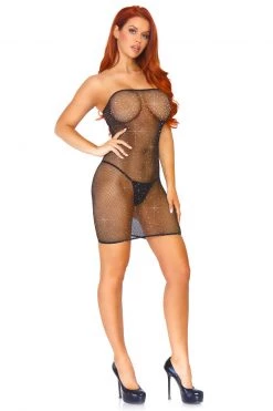 Leg Avenue Crystalized Fishnet Tube Dress -Garter Lingerie Shop unnamed file 475