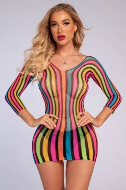 3WISHES Multicolor Net Chemise -Garter Lingerie Shop unnamed file 554