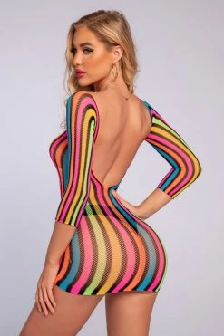 3WISHES Multicolor Net Chemise -Garter Lingerie Shop unnamed file 555