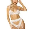 Roma Costume Floral Print Bra And Panty Set With Garter Belt -Garter Lingerie Shop unnamed file 689