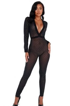Roma Costume Sheer Glitter Bodysuit -Garter Lingerie Shop unnamed file 851